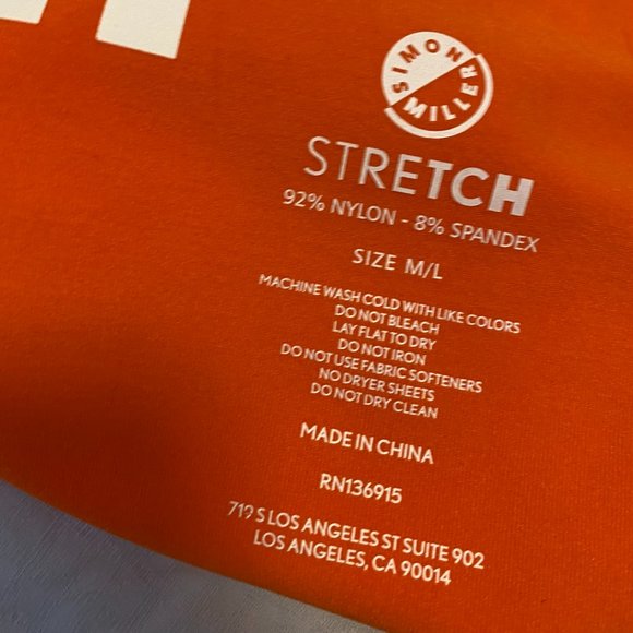 Simon Miller Stretch Cori Legging Bike Short in Coral / orange size M/L - NWT - Picture 3 of 6